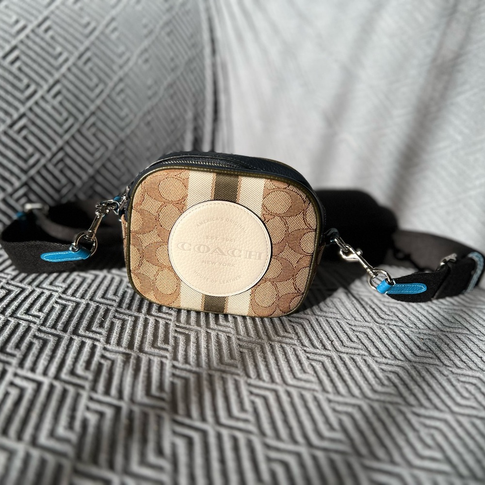 Coach Beige and Black Mini Crossbody Bag